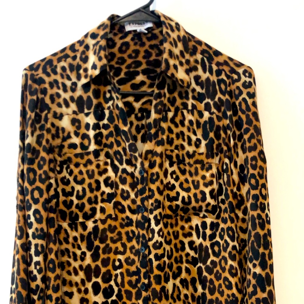 Leopard print Express Portofino button up